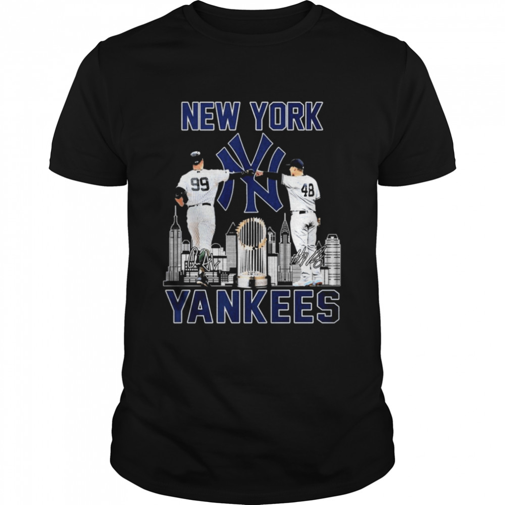 New York Yankees Aaron Judge And Anthony Rizzo Signatures  Classic Men's T-shirt