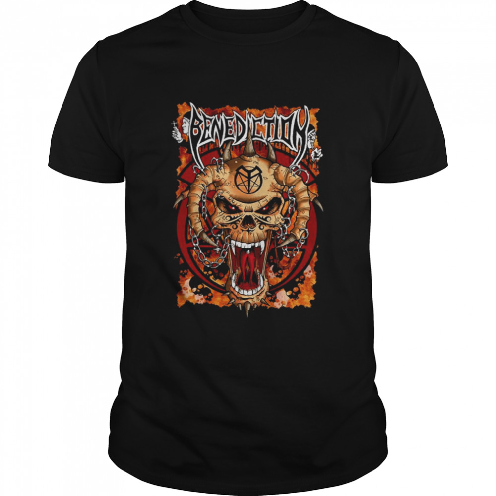Vintage Design Metal Music Benediction shirt Classic Men's T-shirt