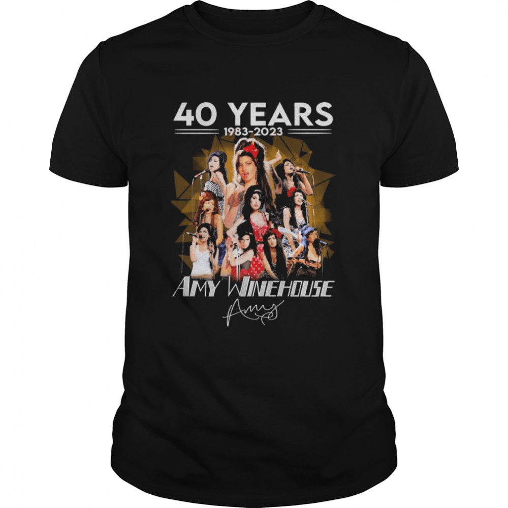 40 Years 1983-2023 Amy Winehouse Signatures  Classic Men's T-shirt