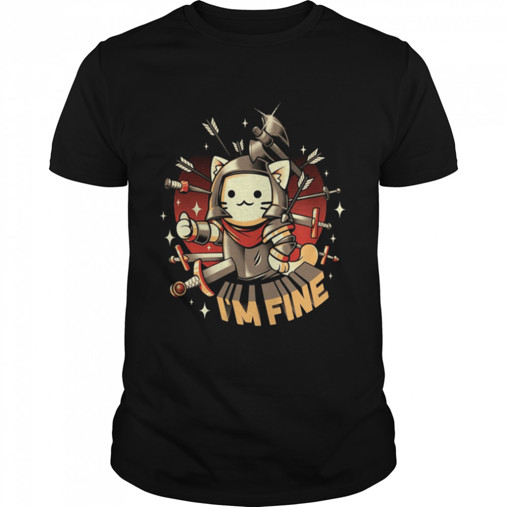 I’m Fine Cute Cat shirt Classic Men's T-shirt