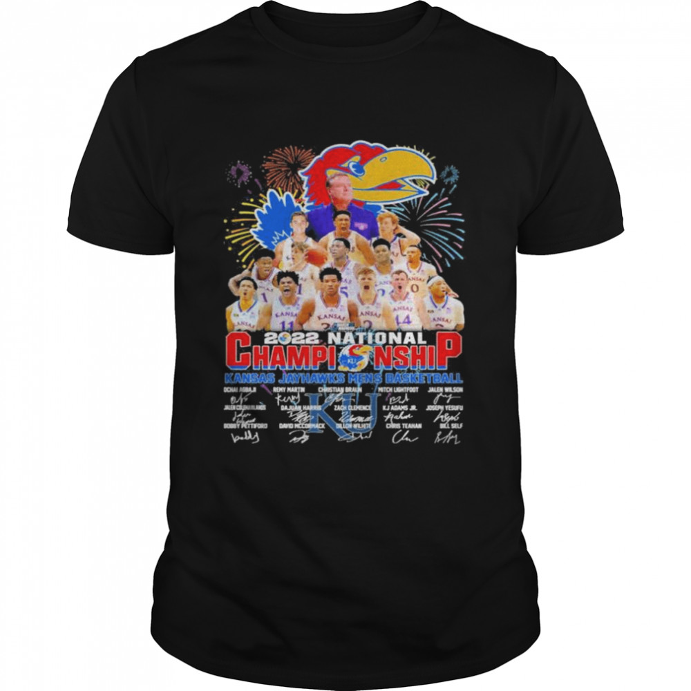 2022 National Championship Kansas Jayhawks Men’s Basketball All Player Signatures T- Classic Men's T-shirt