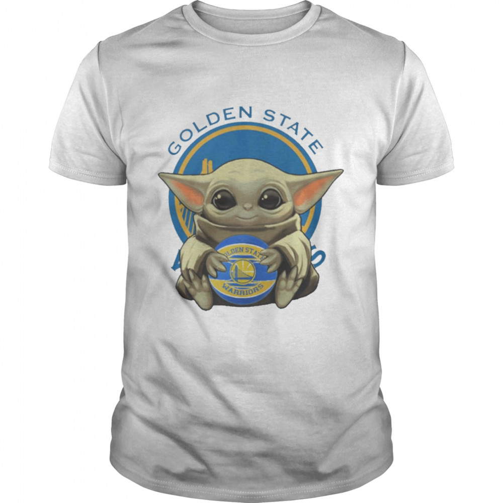 Baby Yoda Hug Golden State Warrior NBA Champions Shirt