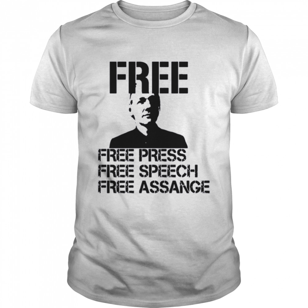 Free Julian Assange Free Press Free Speech Shirt