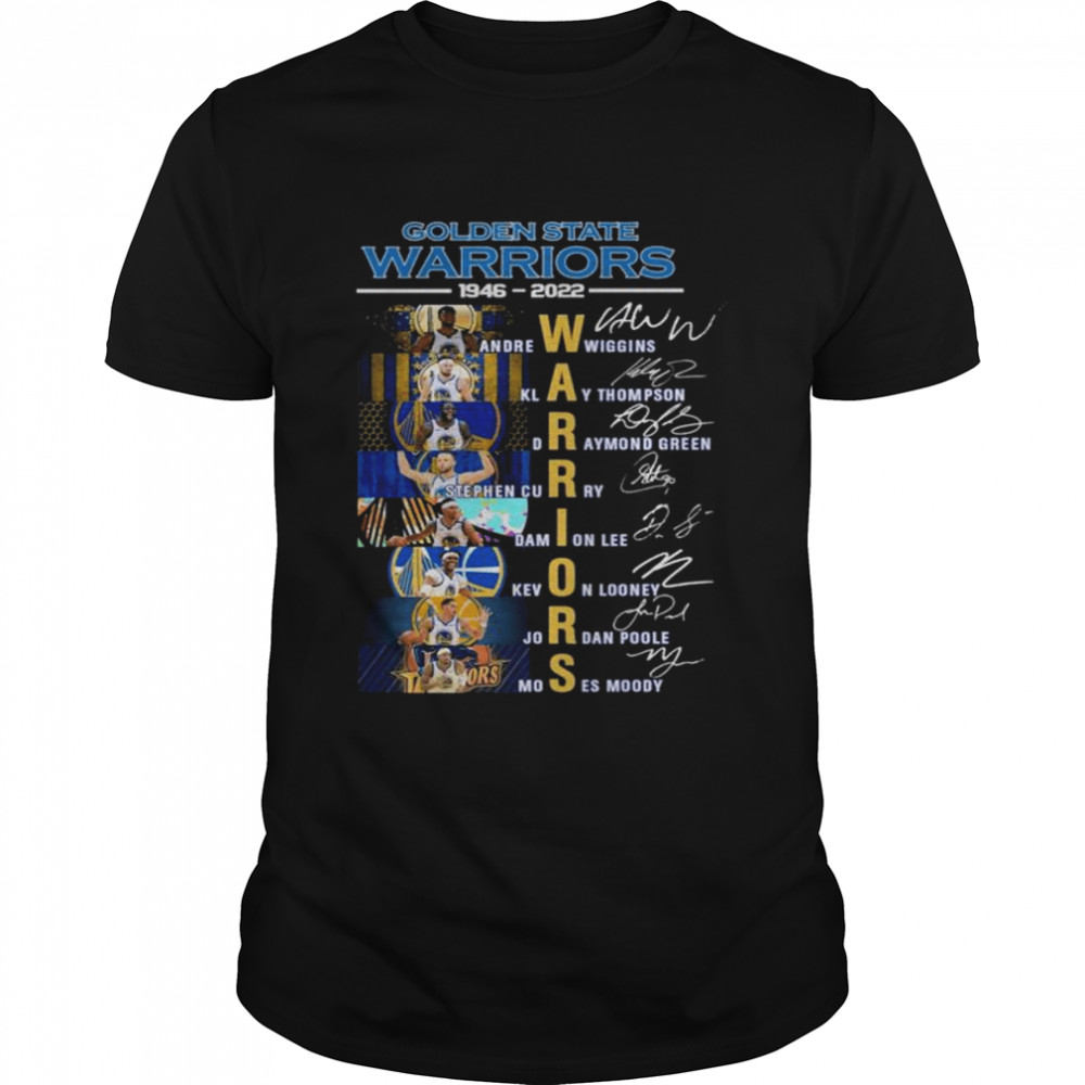 Golden state warriors 1946 2022 andrew wiggins klay thompson signatures shirt Classic Men's T-shirt
