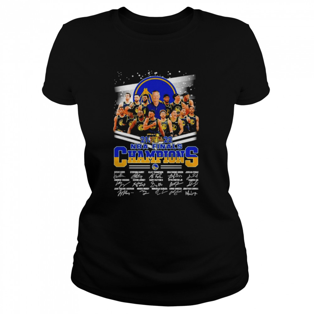 Golden State Warriors 21 22 NBA Finals Champions signatures shirt Classic Women's T-shirt