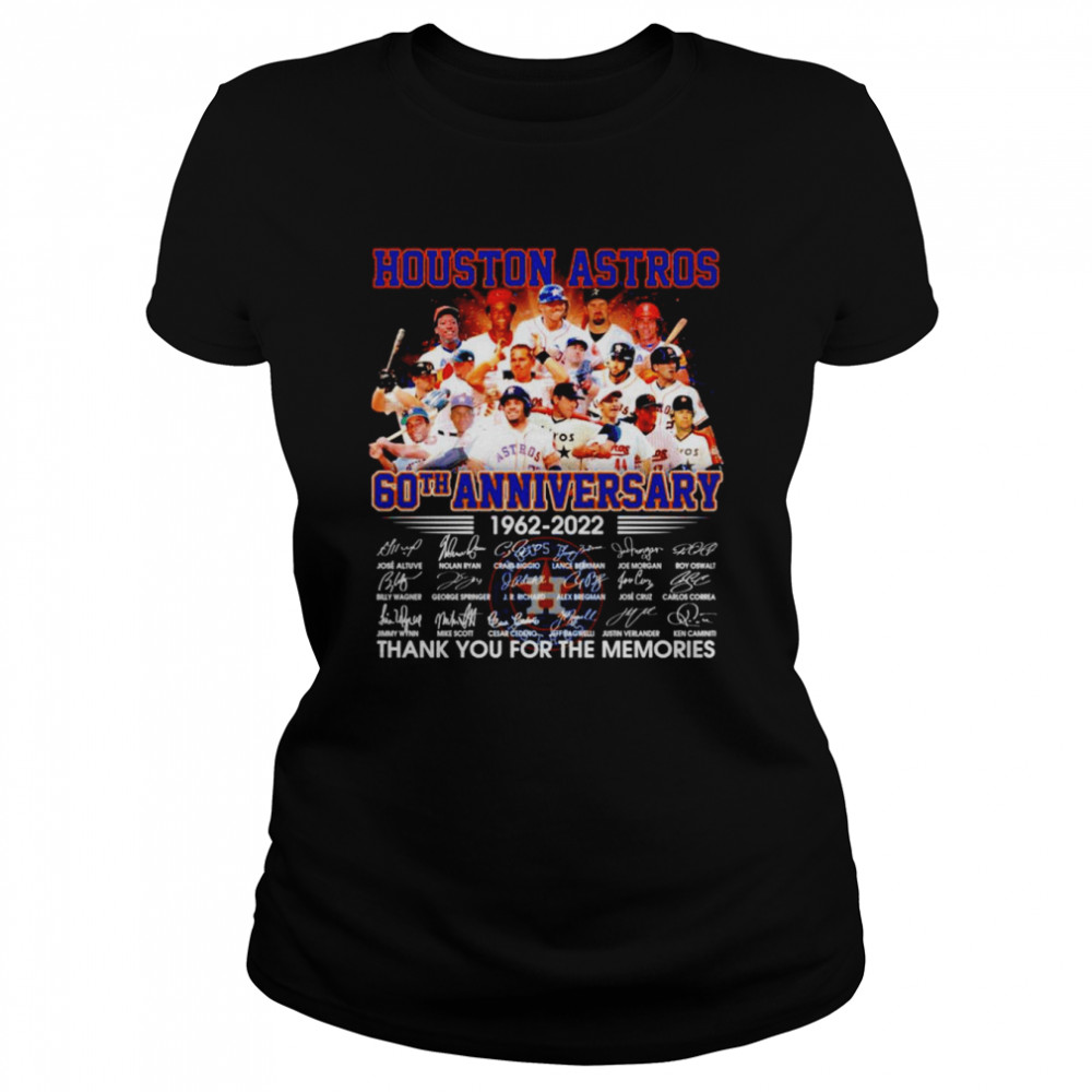 Houston Astros 60th anniversary 1962-2022 signatures t-shirt Classic Women's T-shirt
