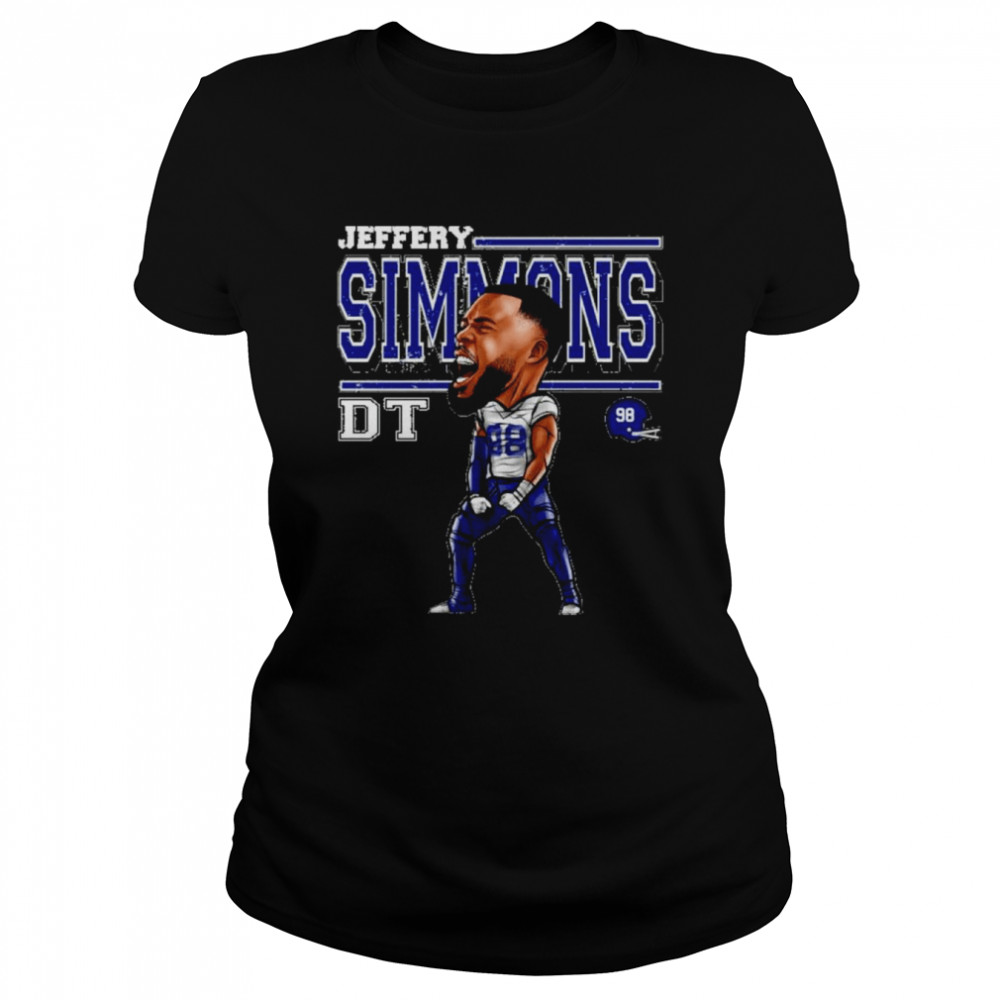 Jeffery Simmons Tennessee Cartoon Football  Classic Women's T-shirt
