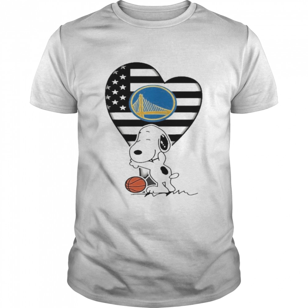 NBA Champions Golden State Warriors Snoopy In My Heart T-Shirt