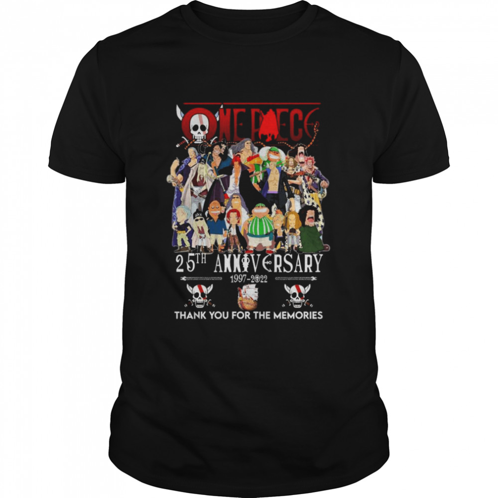 One Piece All Characters 25th Anniversary 1997-2022 Thank You For The Memories  Classic Men's T-shirt