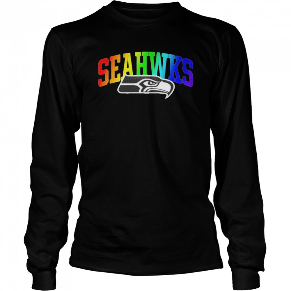 Seattle Seahawks Pride Logo T- Long Sleeved T-shirt