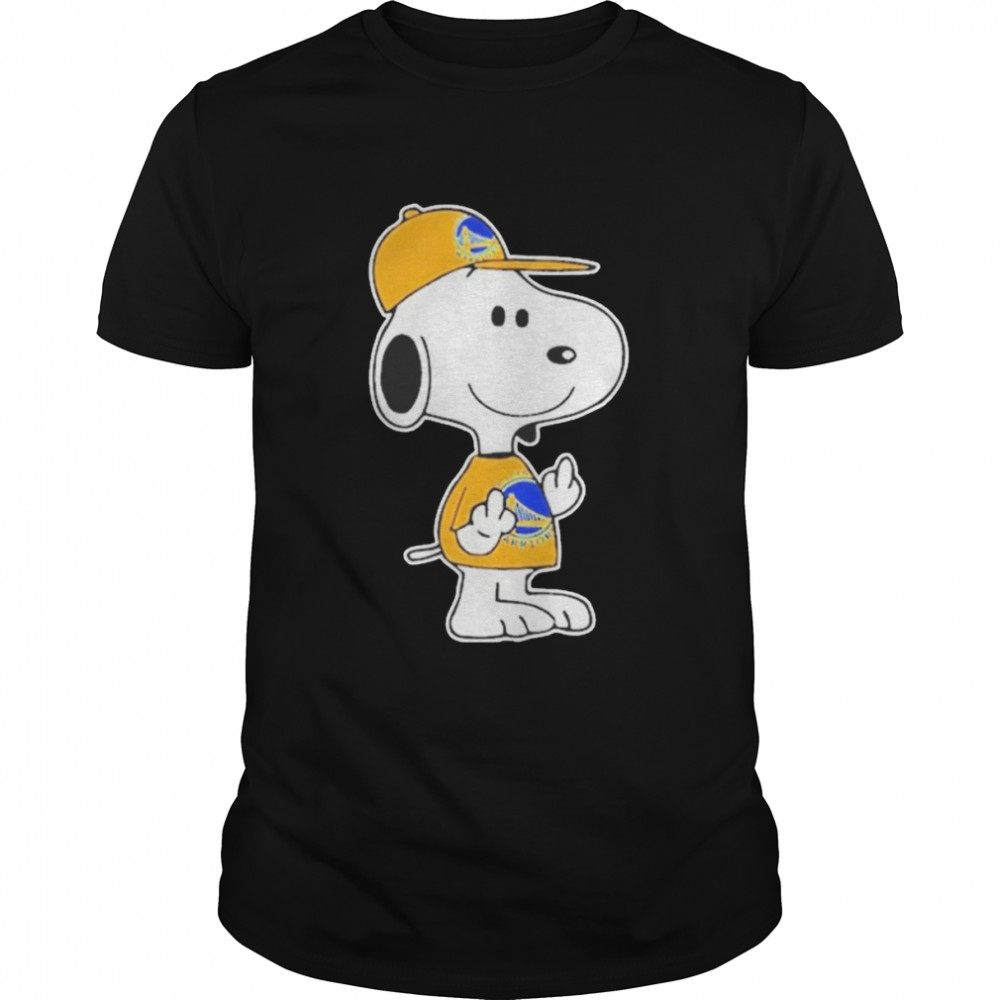 Snoopy Golden State Warriors NBA Double Middle Fingers Fuck You  Classic Men's T-shirt
