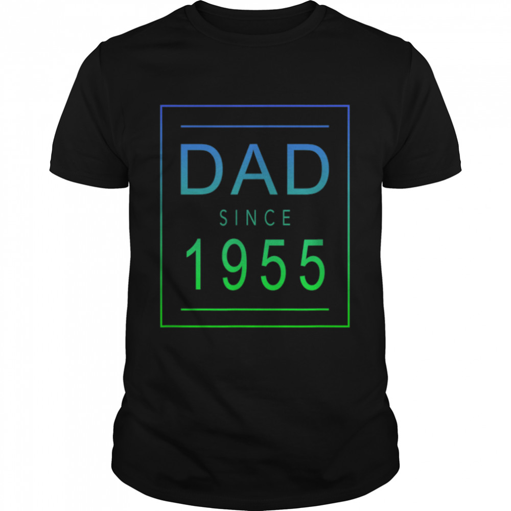 Dad Since - 1955 - 55 - Aesthetic Promoted to Daddy - Father T- B0B4K26N3S Classic Men's T-shirt