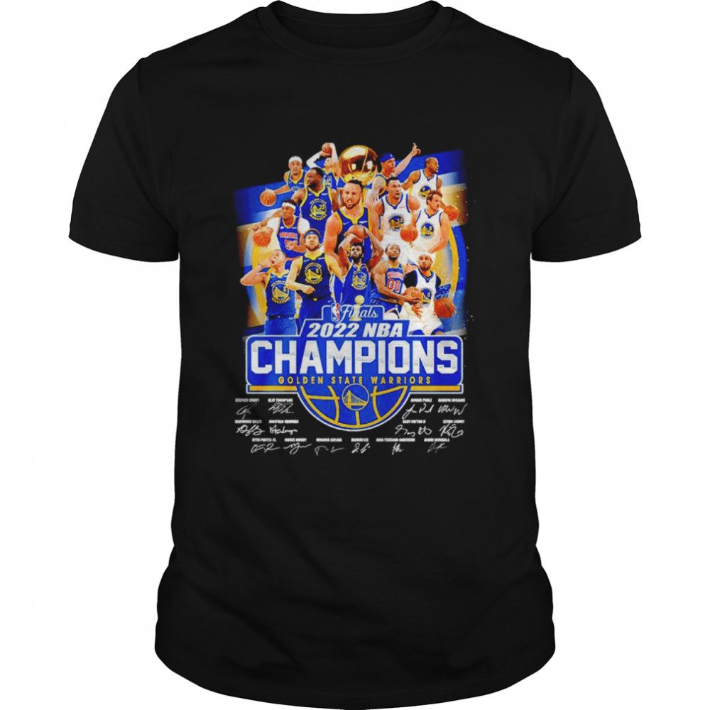 Finals 2022 NBA Champions Golden State Warriors signatures shirt