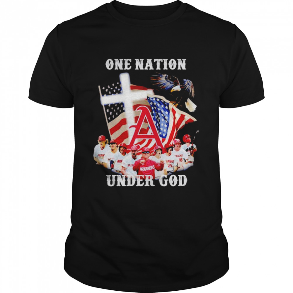 Arkansas Razorbacks One Nation Under God T-shirt Classic Men's T-shirt