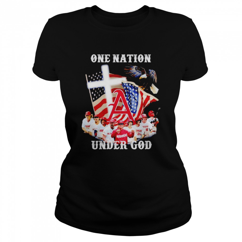 Arkansas Razorbacks One Nation Under God T-shirt Classic Women's T-shirt