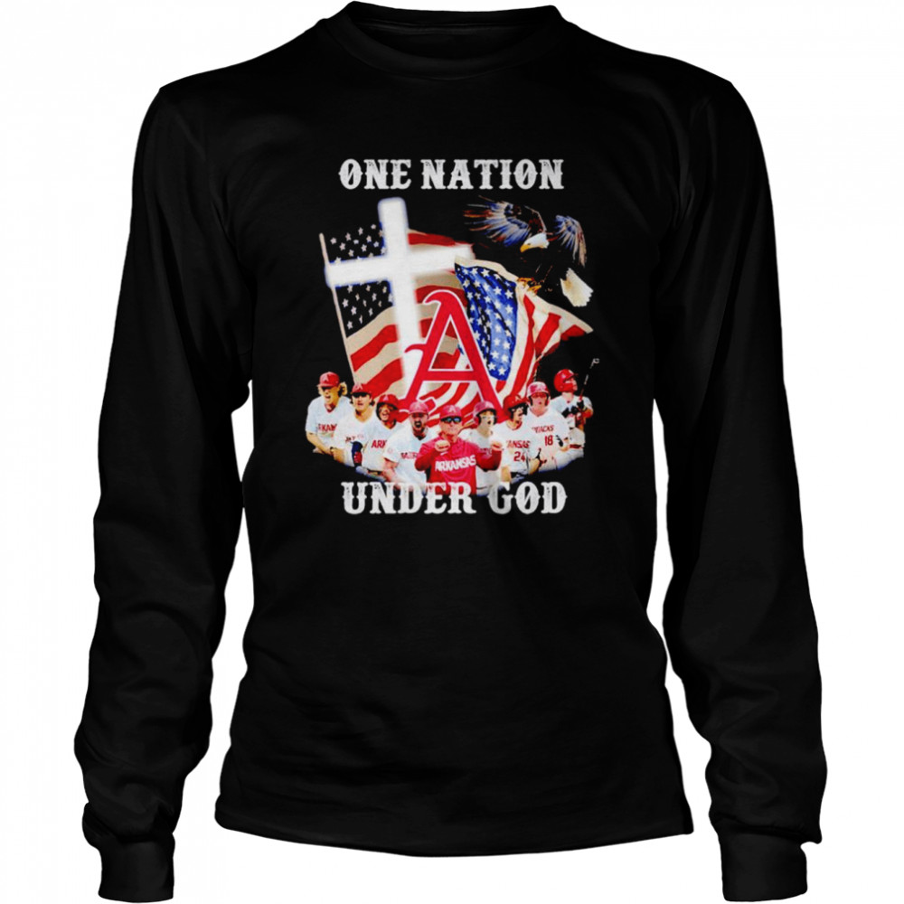 Arkansas Razorbacks One Nation Under God T-shirt Long Sleeved T-shirt