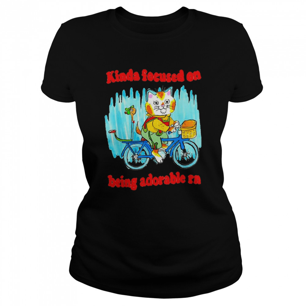 Cat kinda focused on being adorable rn shirt Classic Women's T-shirt