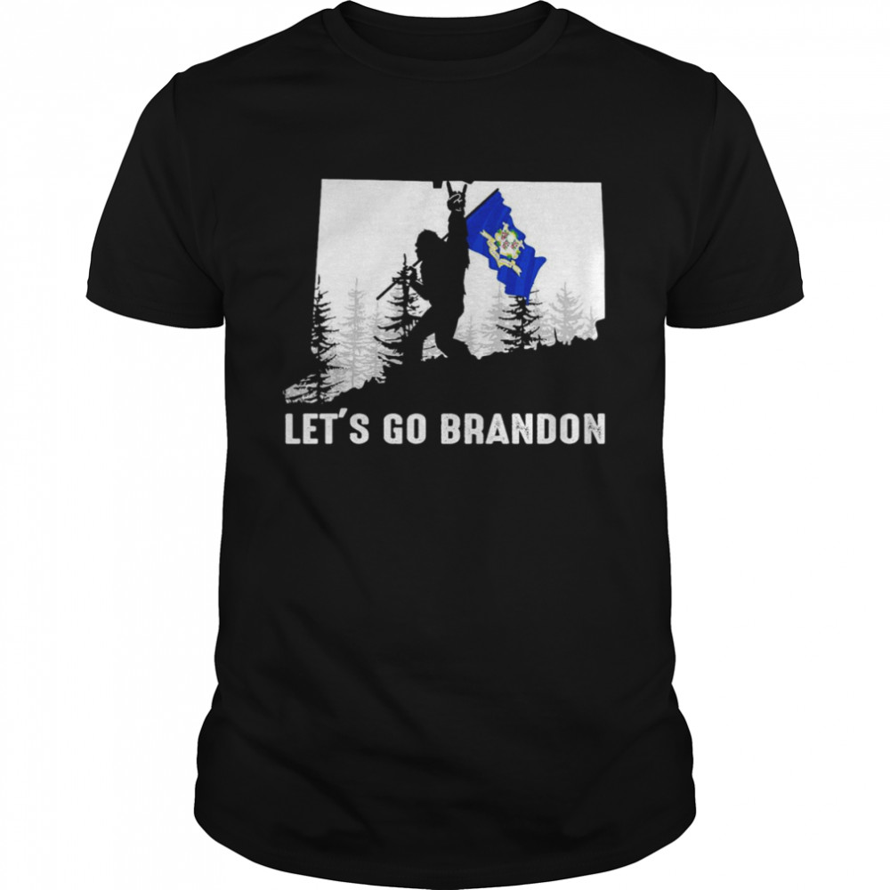 Connecticut America Bigfoot Let’s Go Brandon  Classic Men's T-shirt