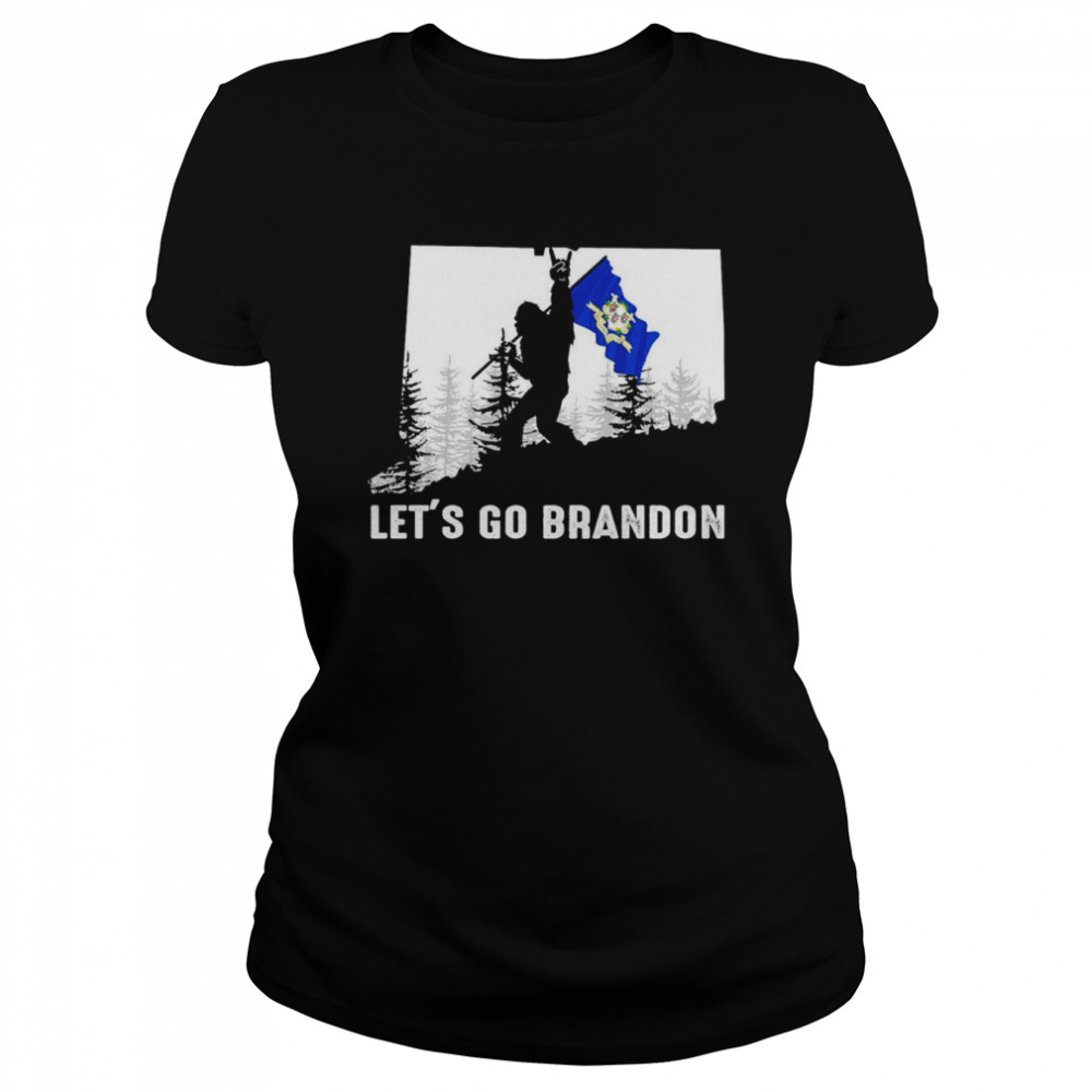 Connecticut America Bigfoot Let’s Go Brandon  Classic Women's T-shirt