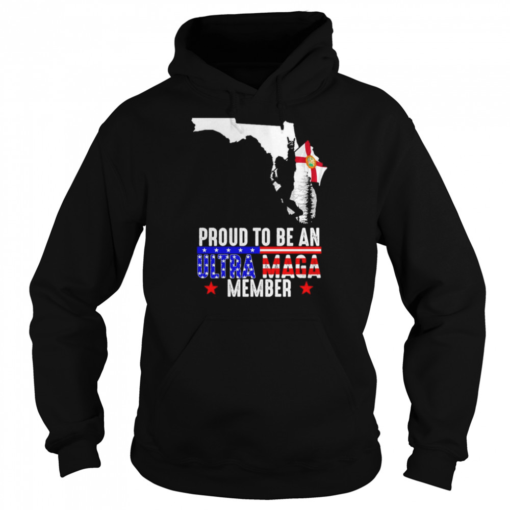 Florida America Bigfoot Proud To Be An Ultra Maga Member  Unisex Hoodie