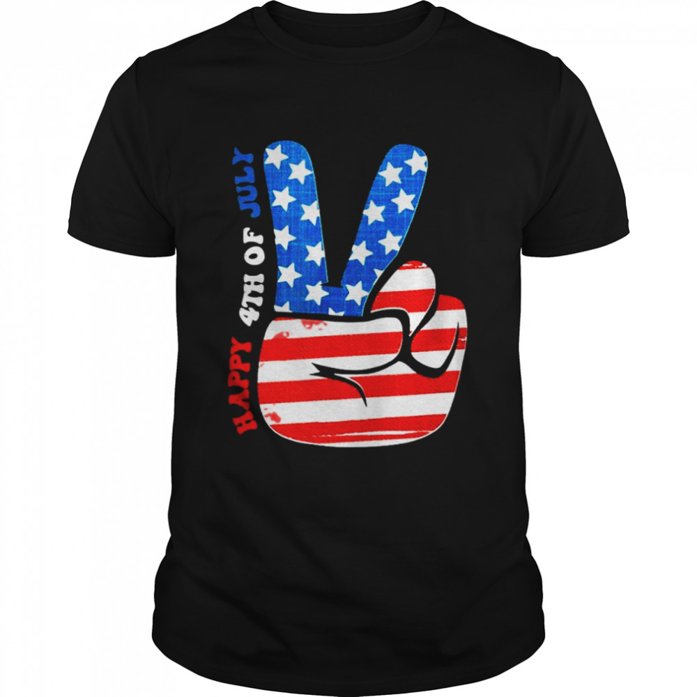 Happy 4th of July America Rockin’ Sign Celebrating Freedom T- Classic Men's T-shirt
