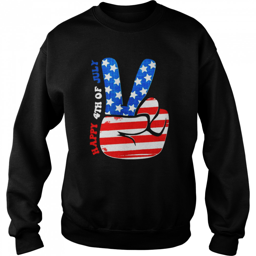 Happy 4th of July America Rockin’ Sign Celebrating Freedom T- Unisex Sweatshirt