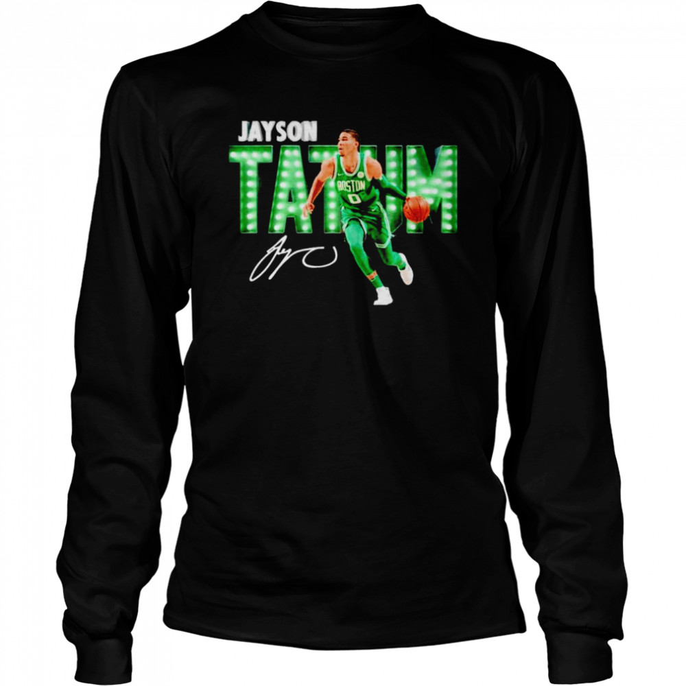 Jayson Tatum Boston Celtics signature shirt Long Sleeved T-shirt