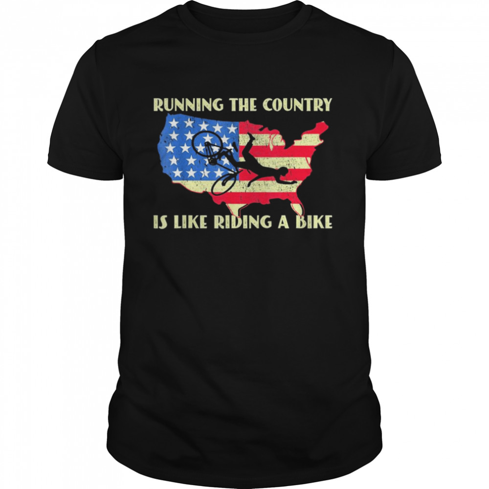 Joe Biden Bike Bicycle Running The Country is like Riding A Bike T- Classic Men's T-shirt