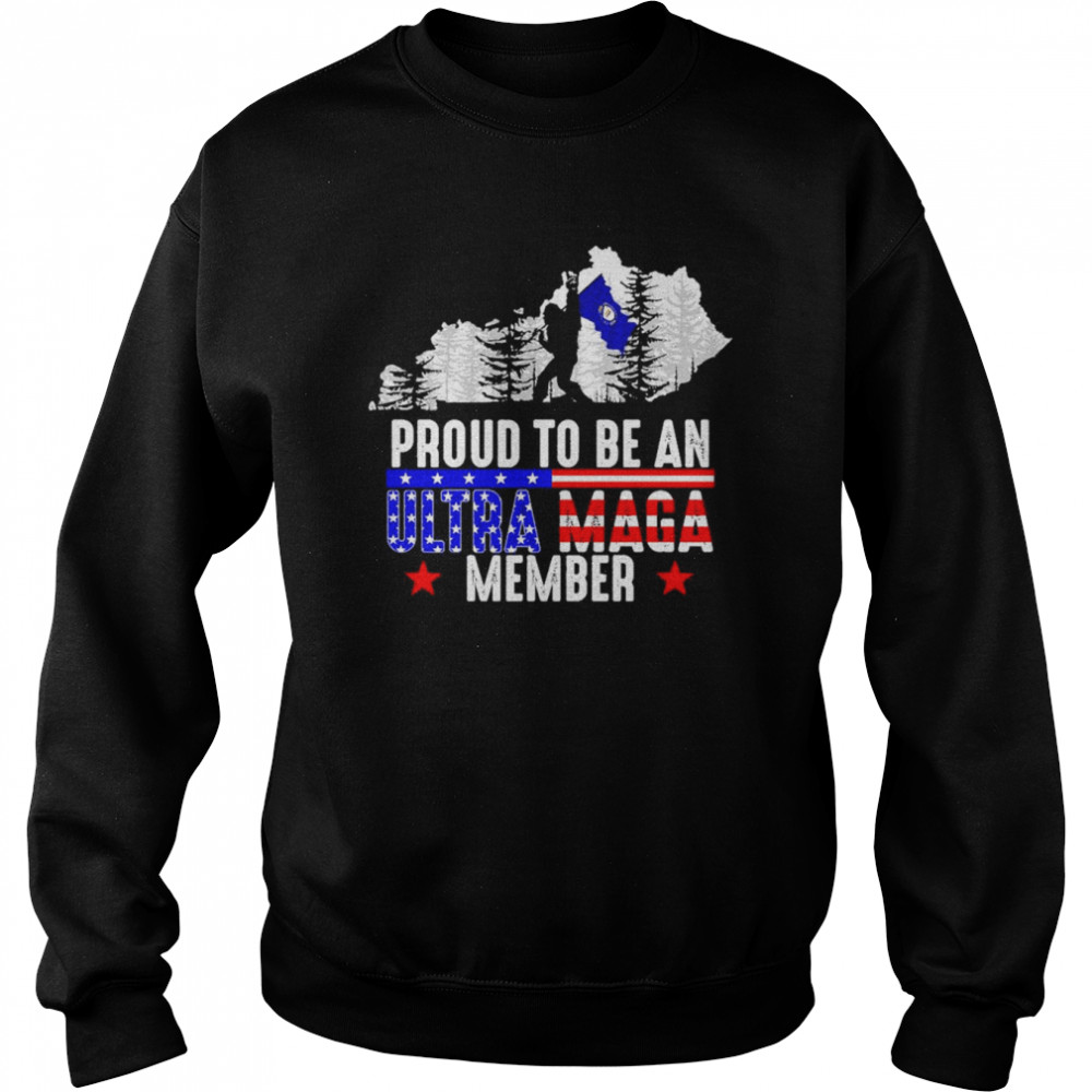 Kentucky America Bigfoot Proud To Be An Ultra Maga Member  Unisex Sweatshirt