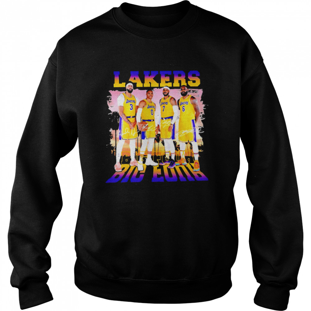 Lakers Big Four signatures 2022 T-shirt Unisex Sweatshirt