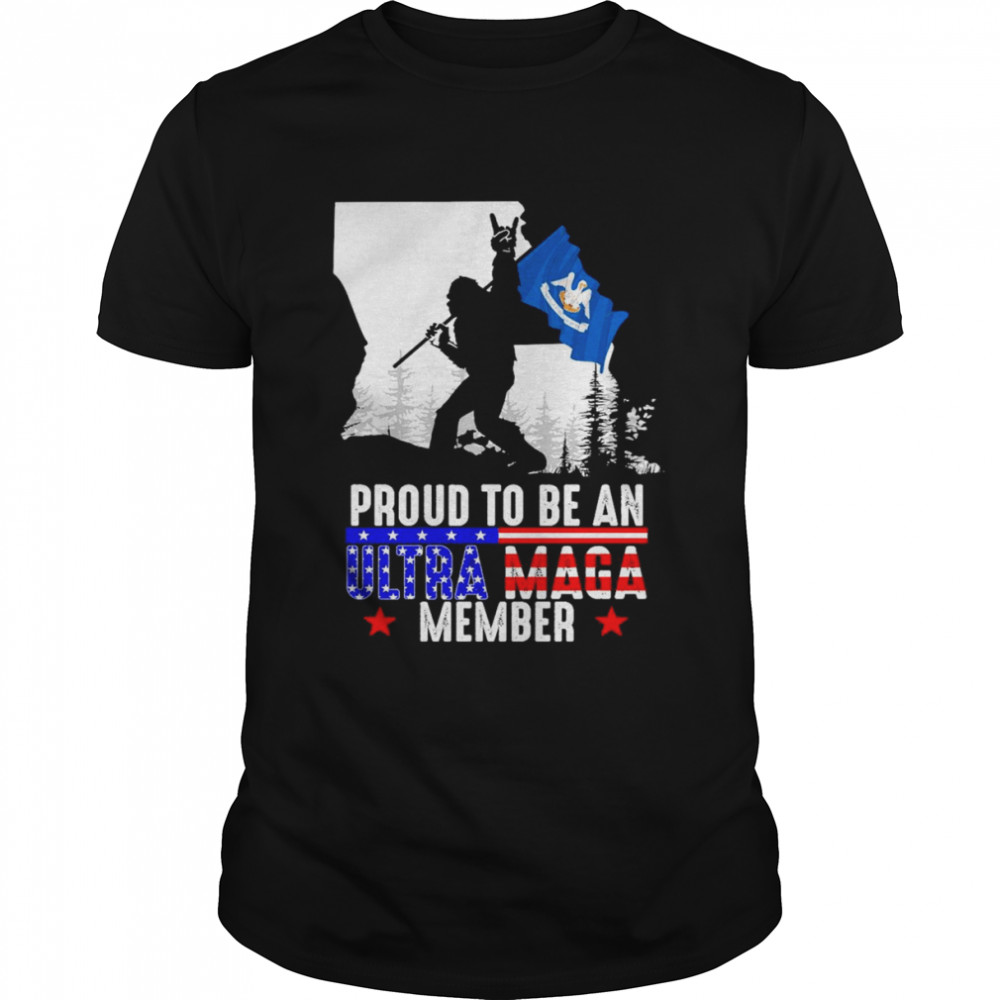 Louisiana America Bigfoot Proud To Be An Ultra Maga Member  Classic Men's T-shirt