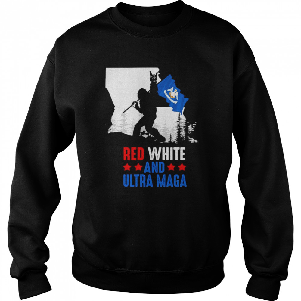 Louisiana America Bigfoot Red White And Ultra Maga  Unisex Sweatshirt