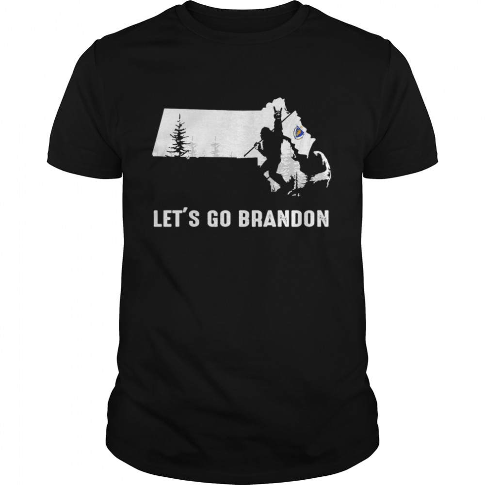 Massachusetts America Bigfoot Let’s Go Brandon  Classic Men's T-shirt