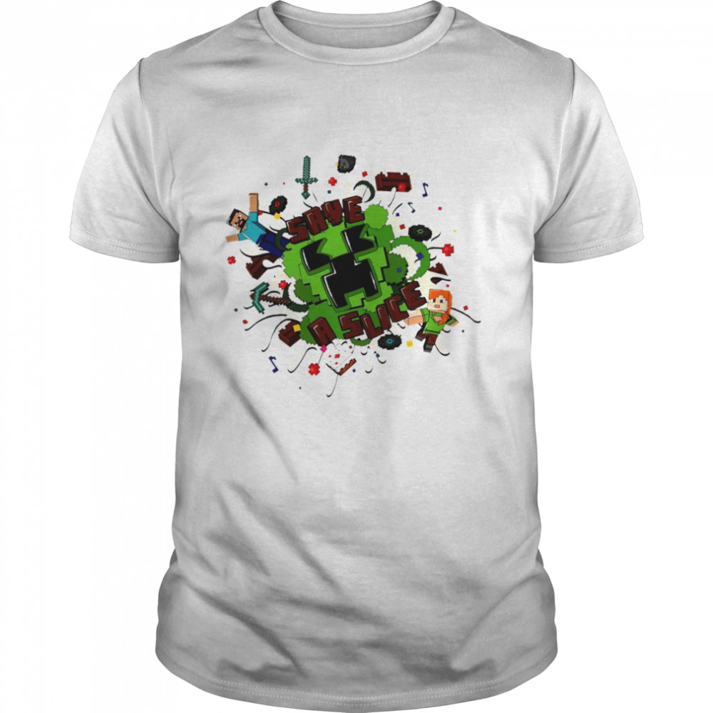 Minecraft Save A Slice shirt Classic Men's T-shirt