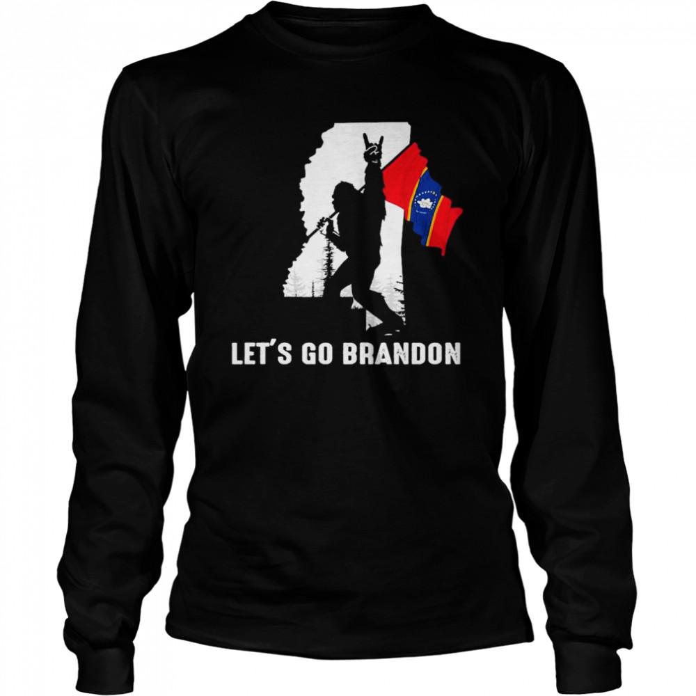 Mississippi America Bigfoot Let’s Go Brandon  Long Sleeved T-shirt