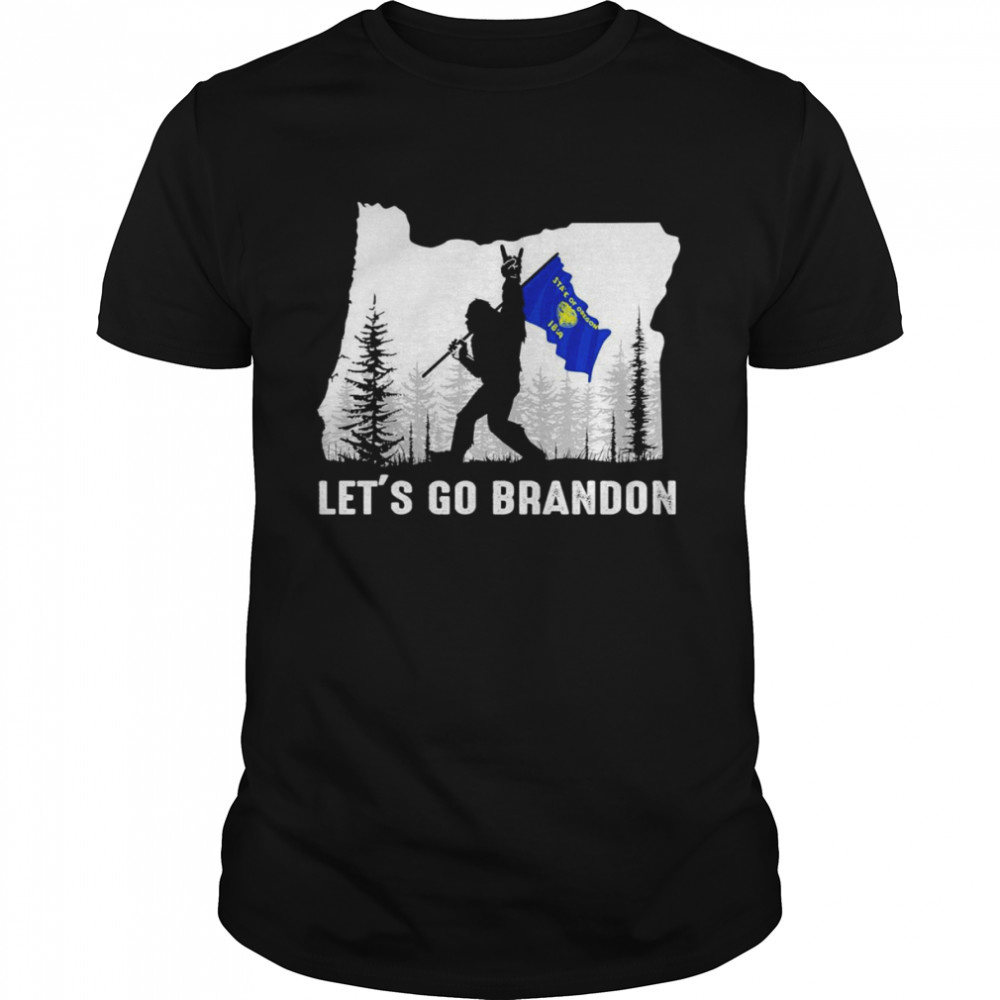 Oregon America Bigfoot Let’s Go Brandon  Classic Men's T-shirt