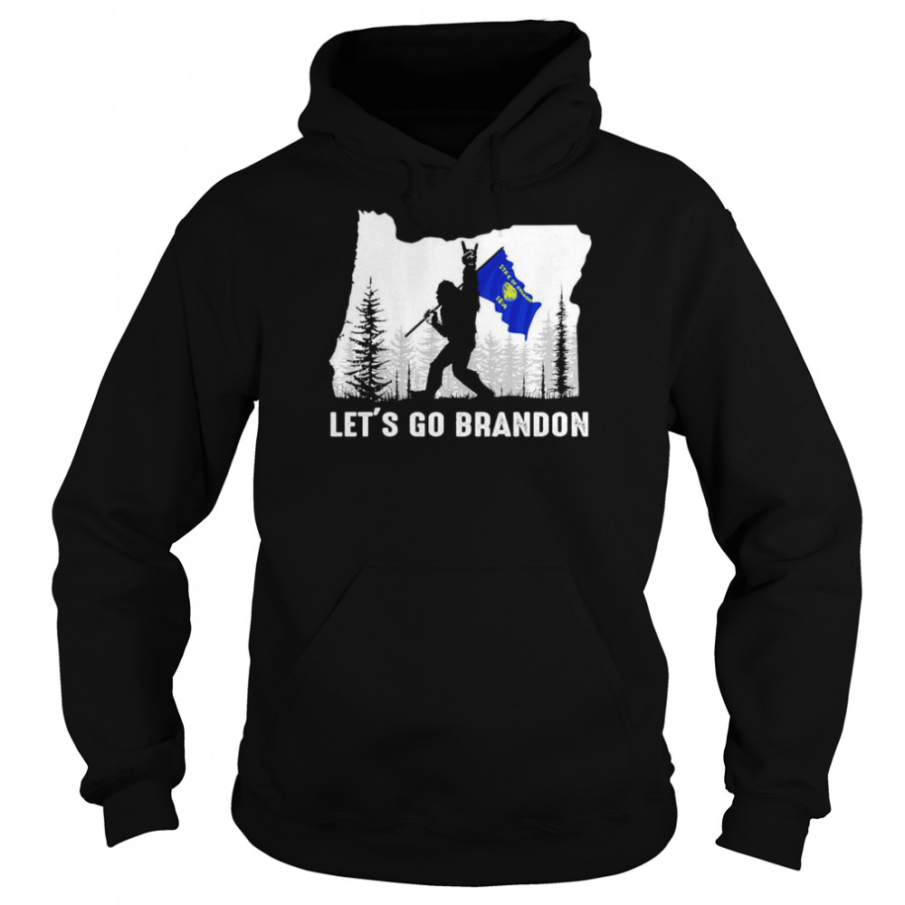 Oregon America Bigfoot Let’s Go Brandon  Unisex Hoodie