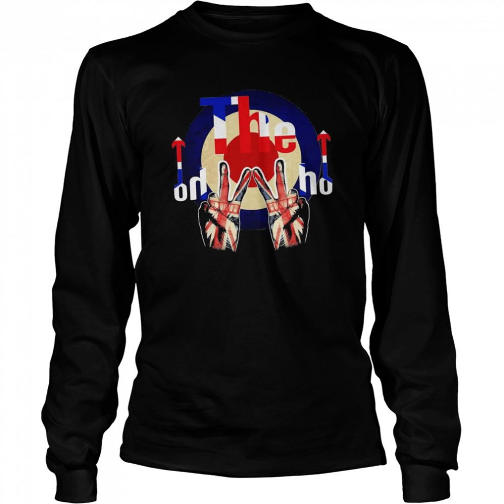 The Who Finger The Who Band Legends American Flag  Long Sleeved T-shirt
