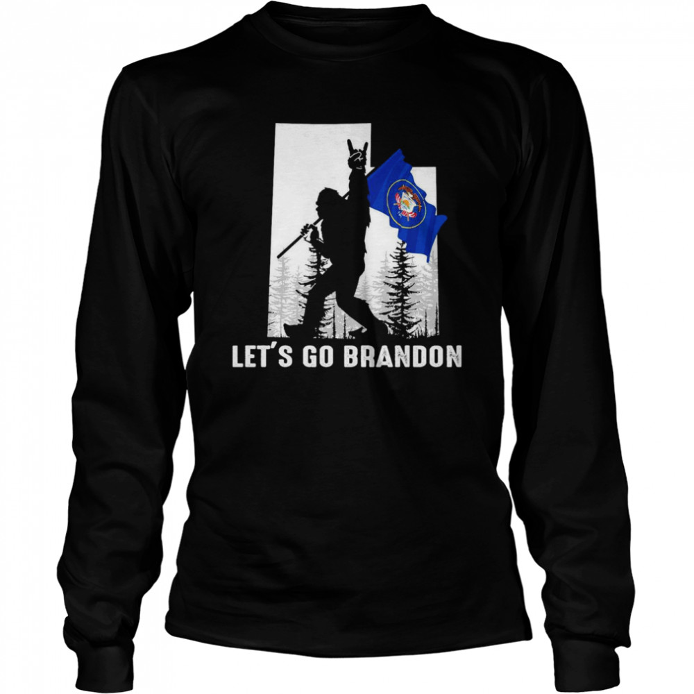 Utah America Bigfoot Let’s Go Brandon  Long Sleeved T-shirt