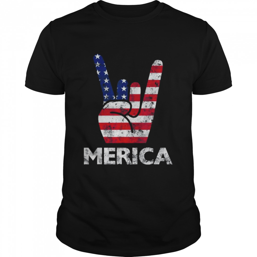 American flag hat patriotic cat happy 4th of july shirt Classic Men's T-shirt