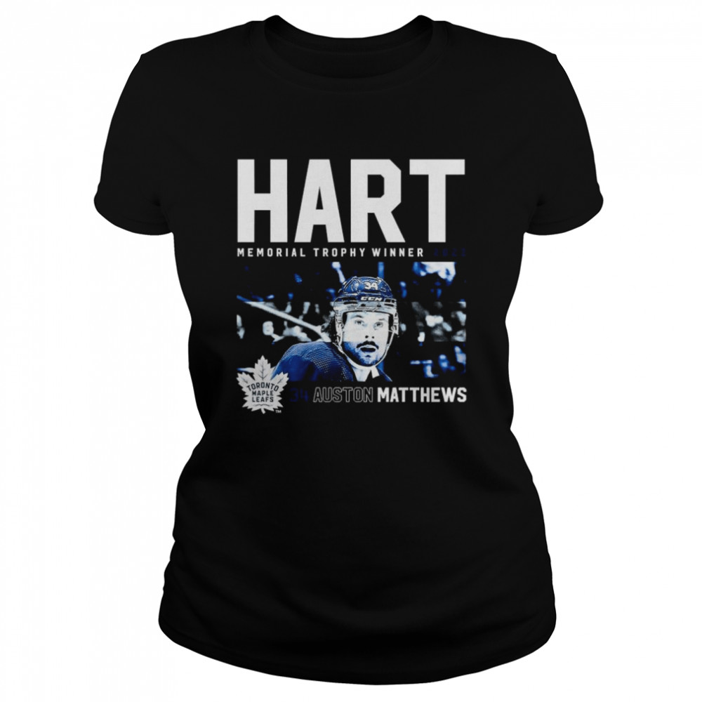 Auston Matthews Toronto Maple Leafs Hart Memorial Trophy Winner 2022  Classic Women's T-shirt