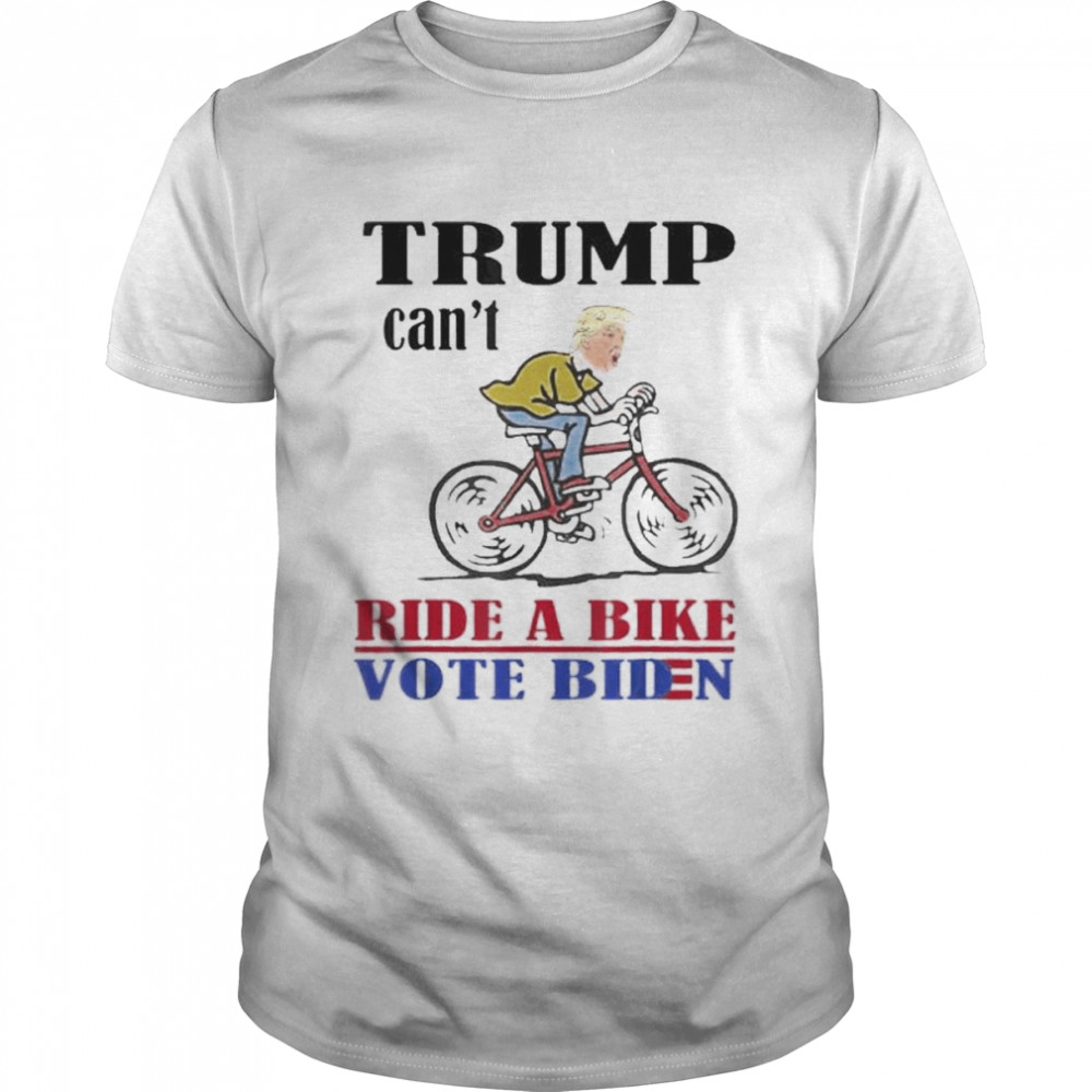 Biden falls off bike Trump can’t ride a bike vote biden shirt Classic Men's T-shirt