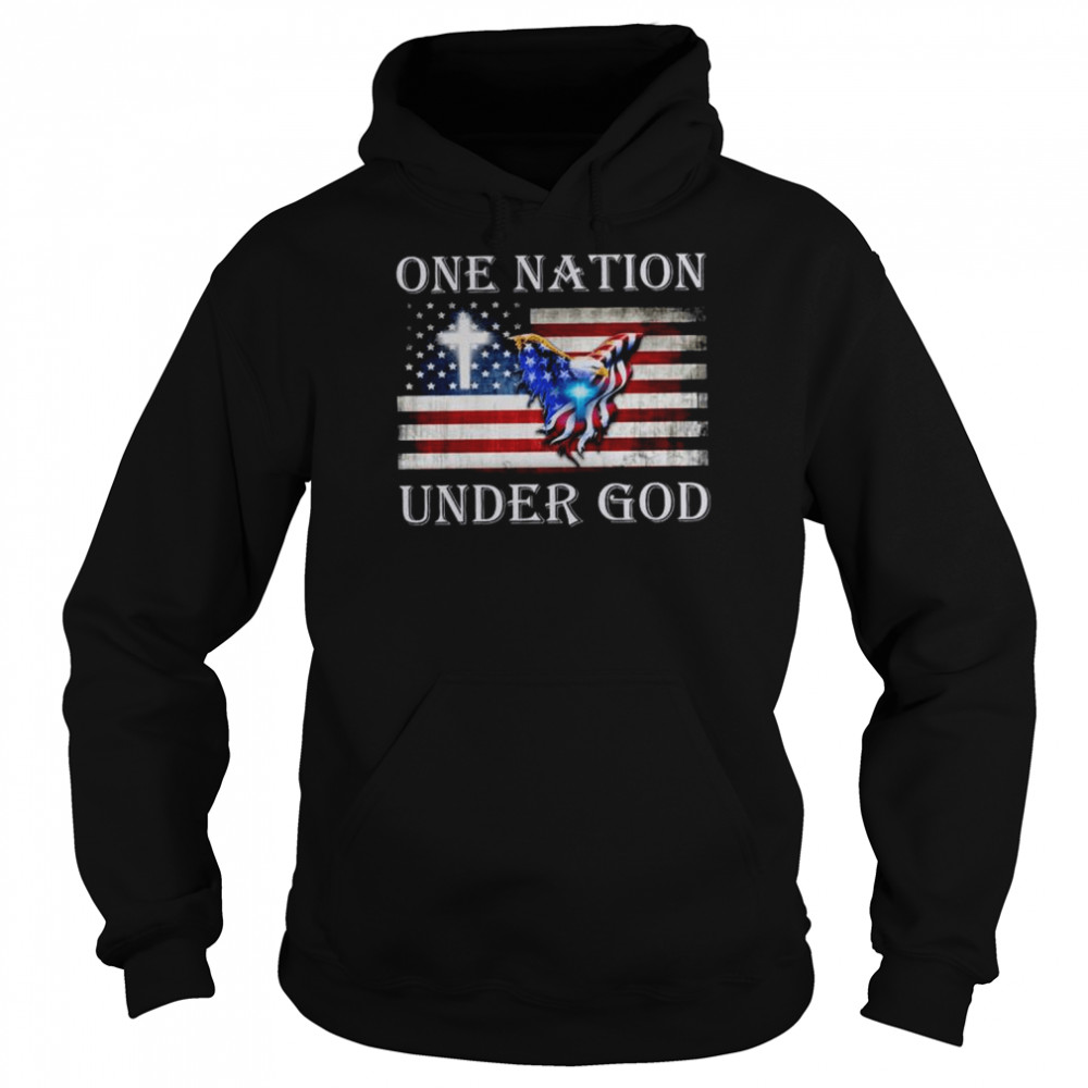 Eagle one nation under god American flag shirt Unisex Hoodie