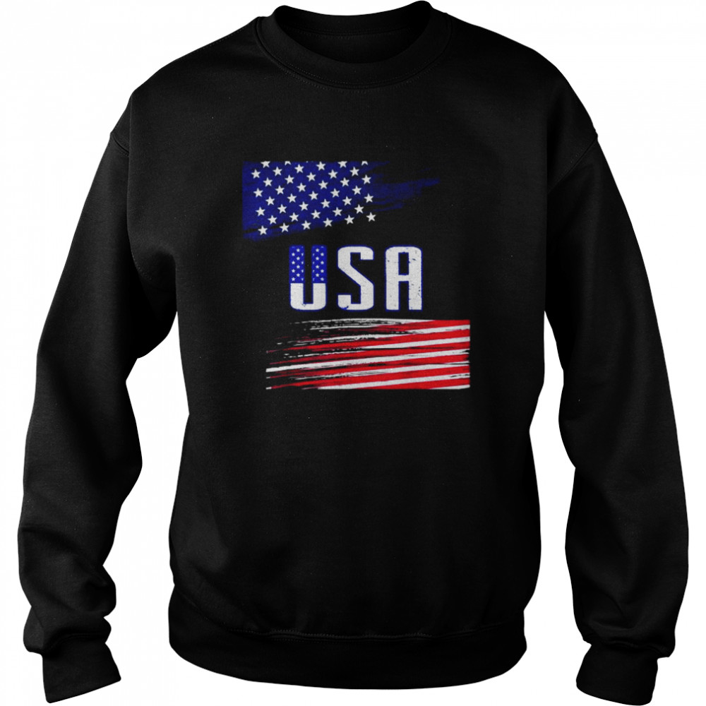 Happy 4th of july American flag patriotic shirt Unisex Sweatshirt