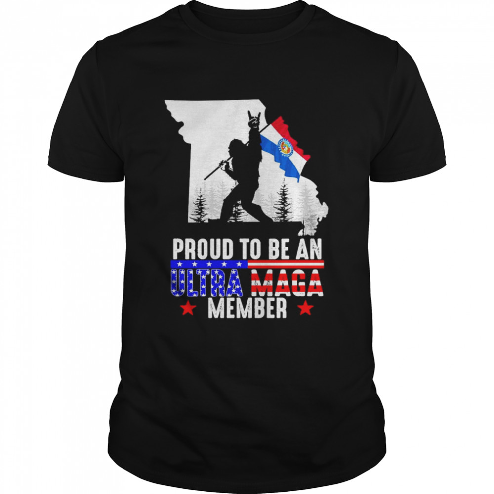 Missouri America Bigfoot Proud To Be An Ultra Maga Member  Classic Men's T-shirt