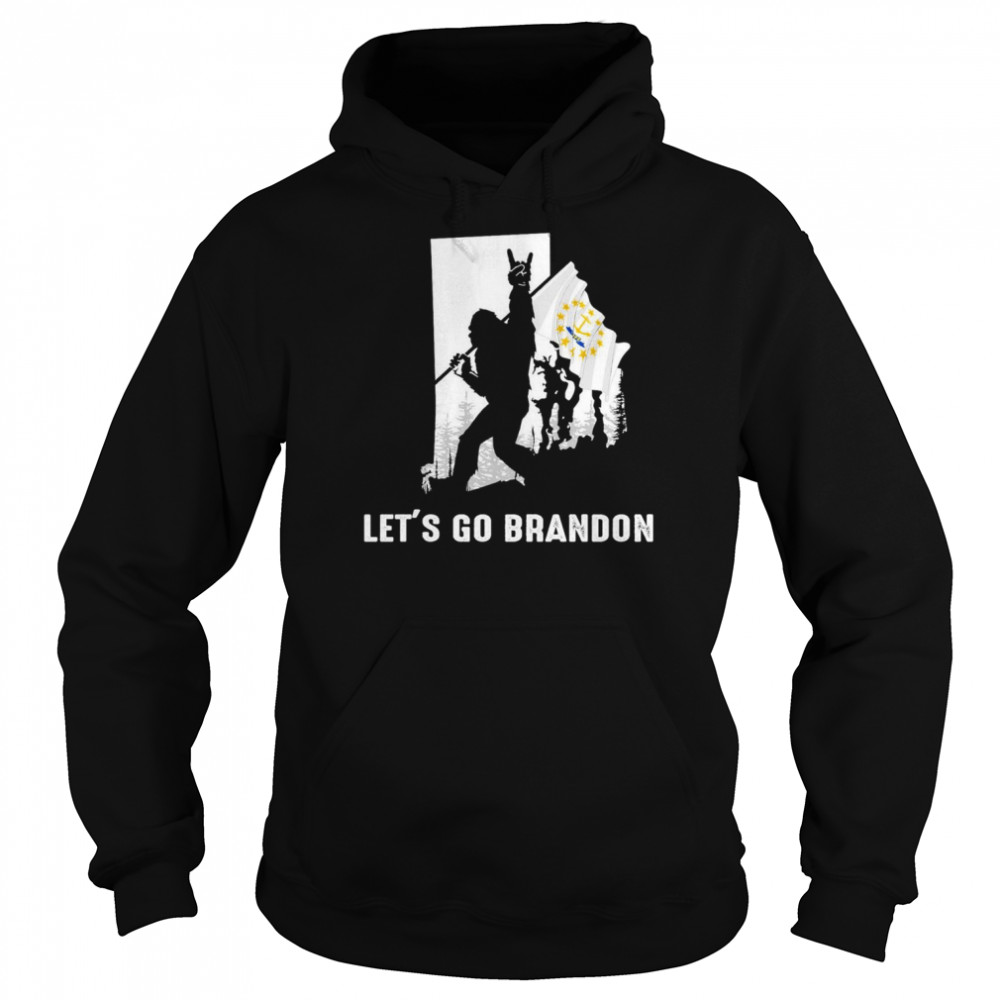 Rhode Island America Bigfoot Let’s Go Brandon  Unisex Hoodie