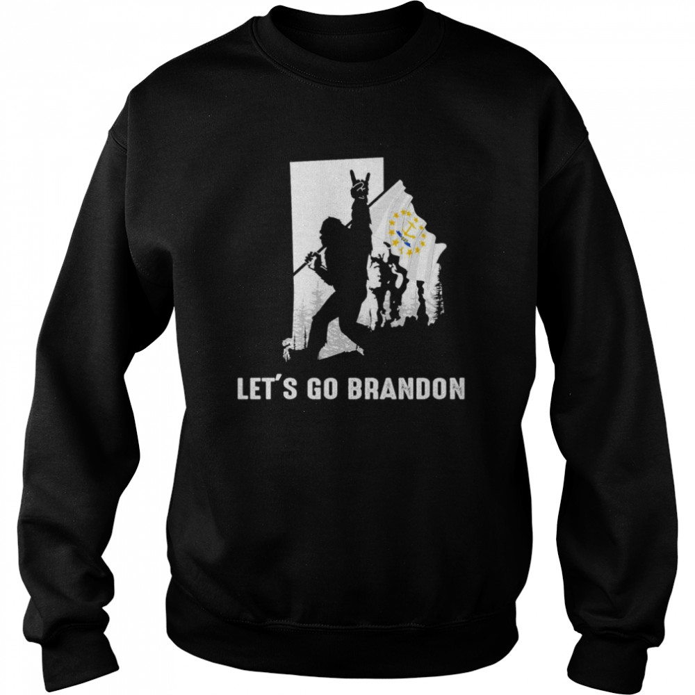 Rhode Island America Bigfoot Let’s Go Brandon  Unisex Sweatshirt