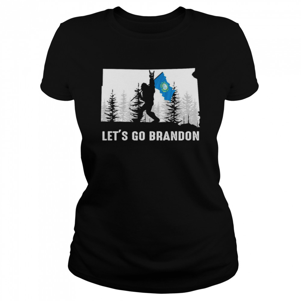 South Dakota America Bigfoot Let’s Go Brandon  Classic Women's T-shirt