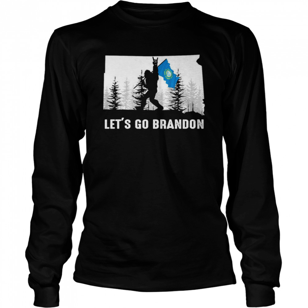 South Dakota America Bigfoot Let’s Go Brandon  Long Sleeved T-shirt
