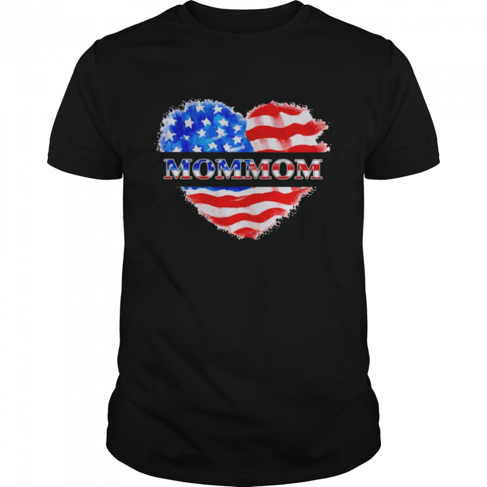 4th Of July Mommom Heart Independence Shirt